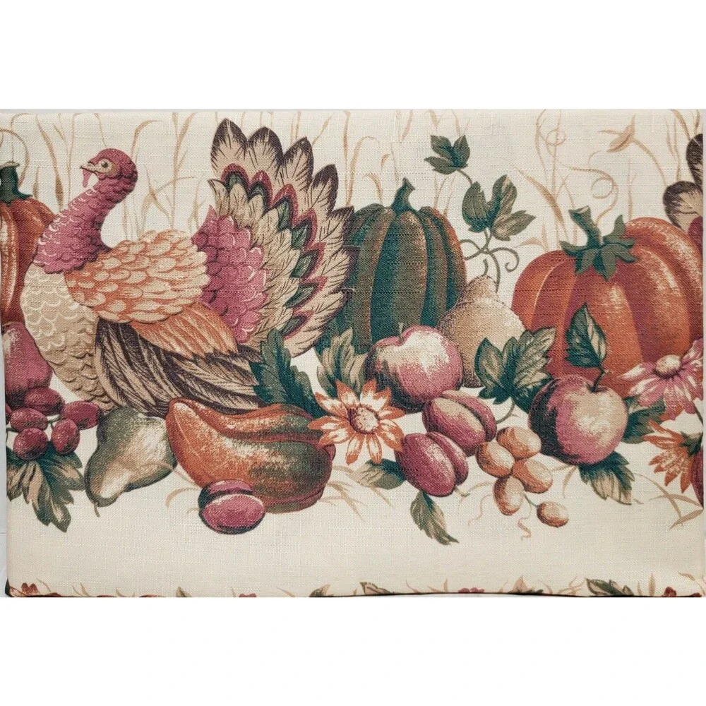 Printed Linen Tablecloth 52x70